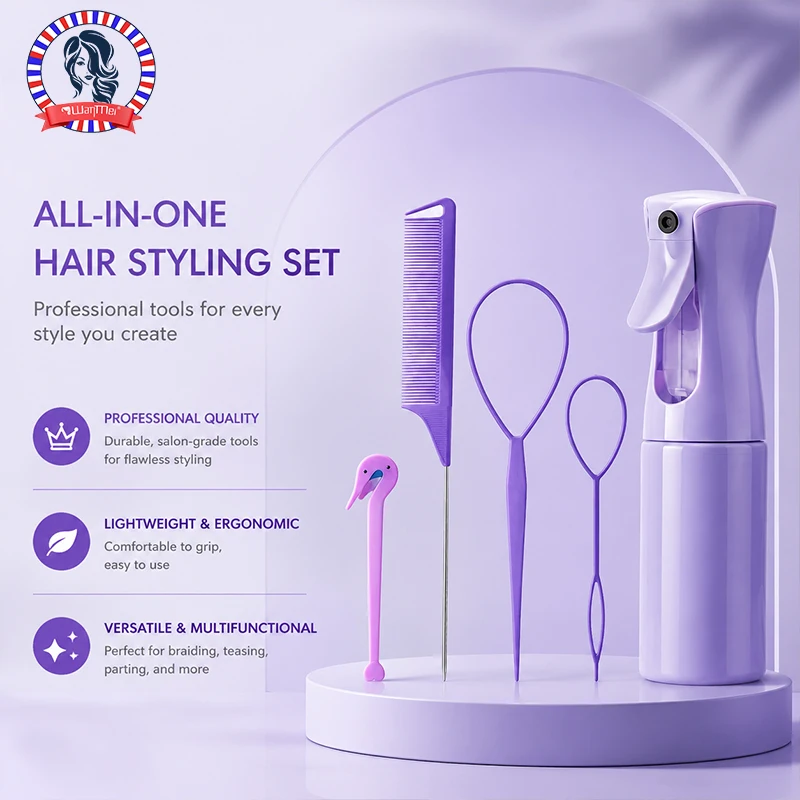 Hair Care Spray - 4/5/6 pçs conjunto de escova de