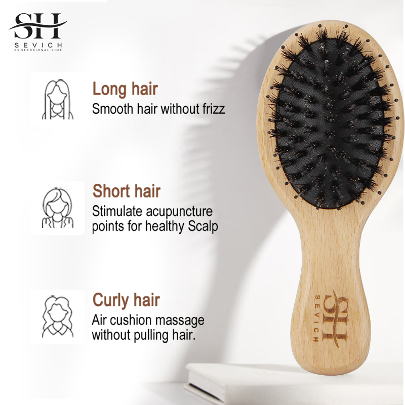 Pente de cabelo de cerdas de j - Hair Care Salon avaliação e preço