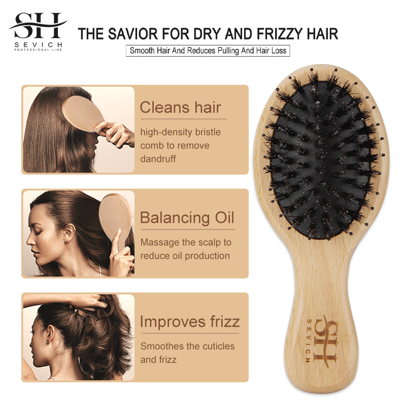 Pente de cabelo de cerdas de j - Hair Care Salon avaliação e preço