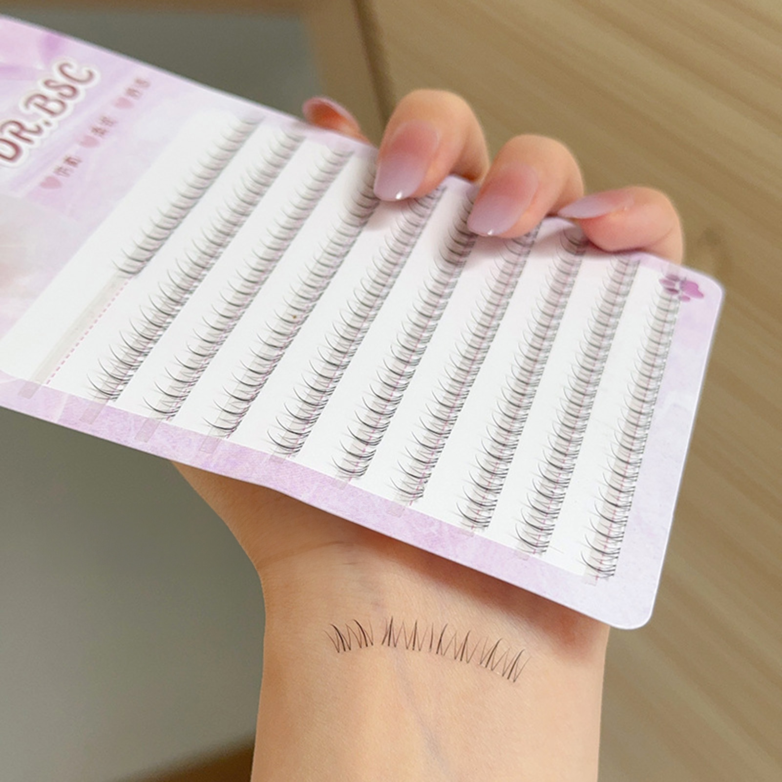 Cílios postiços com fundo de b - Hair Care Korea avaliação e preço